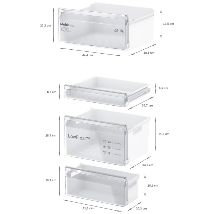 Frigorífico Combinado de Encastre Bosch Serie 2 KIV86NSE0 267L Branco