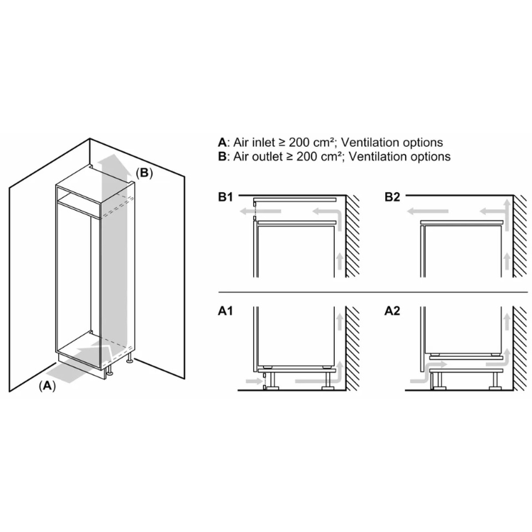 Frigorífico Combinado Encastre Bosch Serie 4 KIV86VSE0 267L Branco