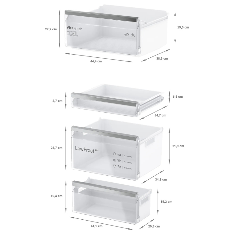 Frigorífico Combinado Encastre Bosch Serie 4 KIV86VSE0 267L Branco