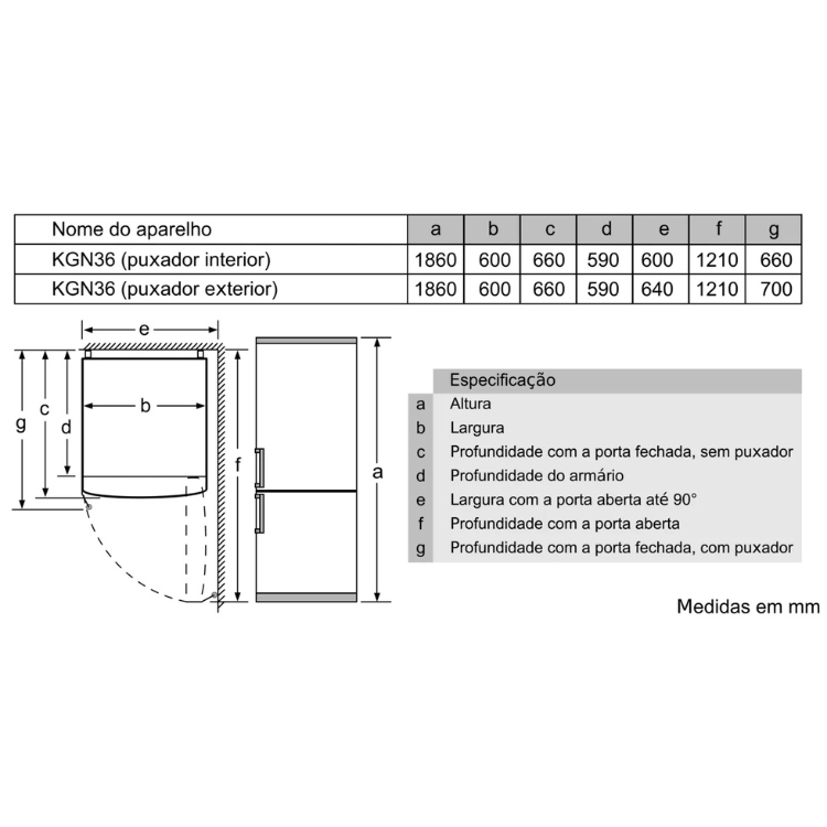 Bosch Serie 4 KGN36VIED Kühl-Gefrier-Kombination 326L Inox