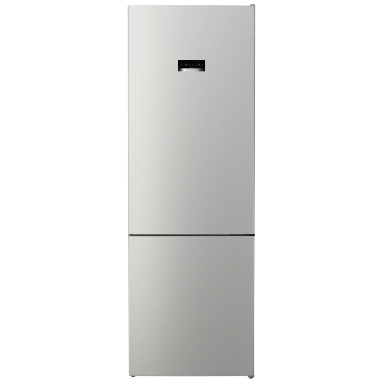 Bosch Serie 4 KGN493IDA inox fridge freezer, silver finish, 438L capacity.