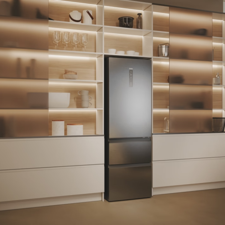 Frigorífico Combinado Haier HTW5618ENMG 360L Inox - Artigo de Exposição