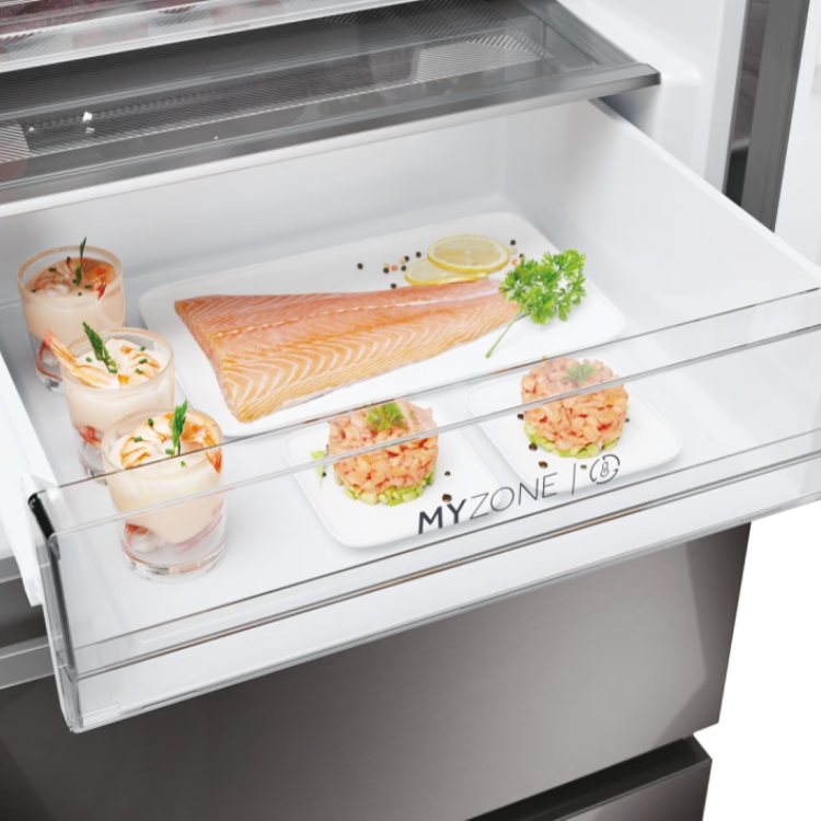 Kühl-Gefrier-Kombination Haier HTW7620CNMP 414L Inox
