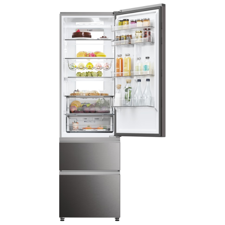 Kühl-Gefrier-Kombination Haier HTW7620CNMP 414L Inox