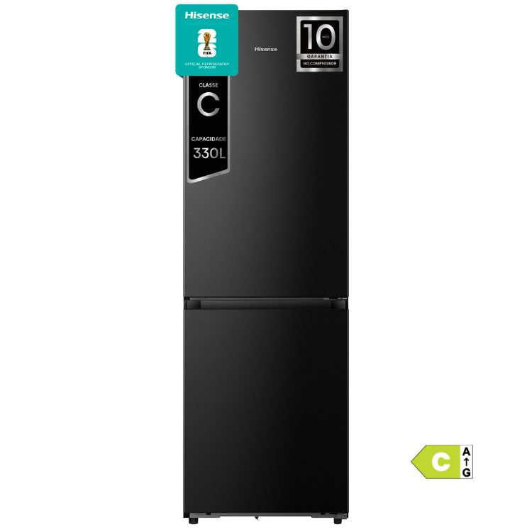 Frigorífico Combinado Hisense RB3K330SAFC 330L Preto