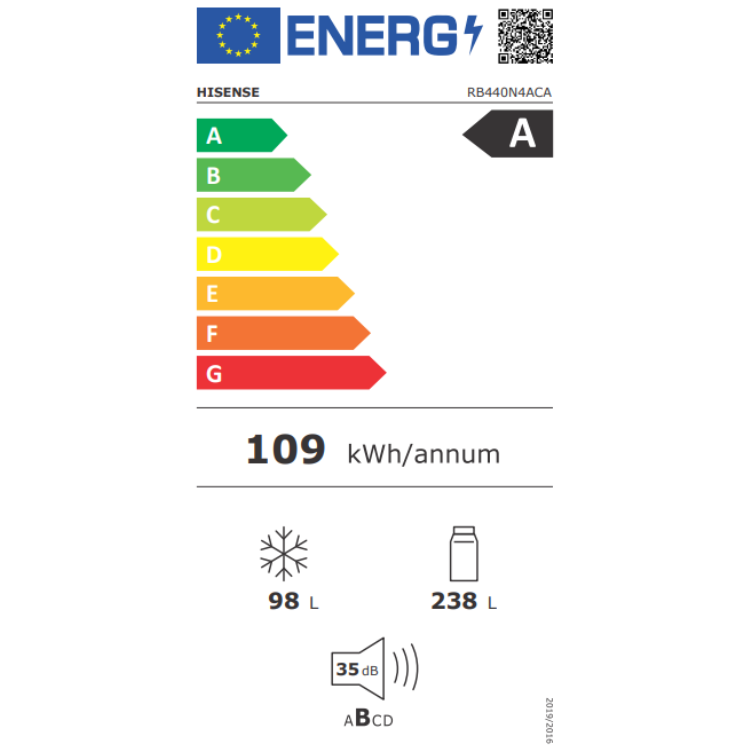 Frigorífico Combinado Hisense RB440N4ACA 336L Inox