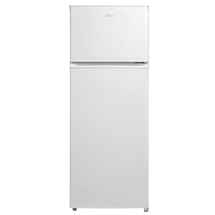 Frigorífico combinado Midea 2 portas, 204L, branco, classe E.