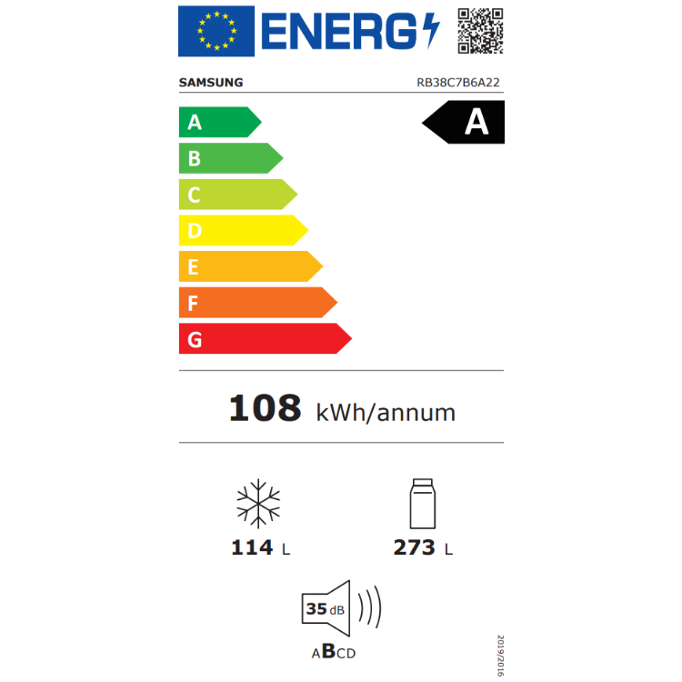Frigorífico Combinado Samsung RB38C7B6A22/EF 387L