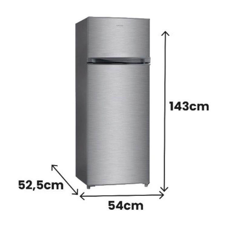 Infiniton FG-249D14XEA 204L Edelstahl-Kühlschrank mit zwei Türen