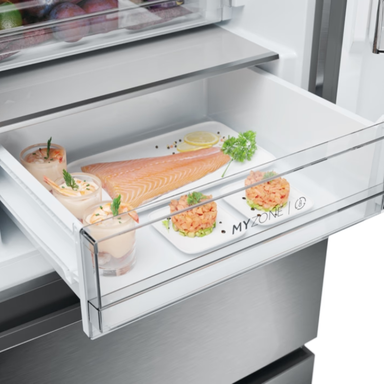Kühl-Gefrier-Kombination Haier HTW5618CNMG 360L Inox
