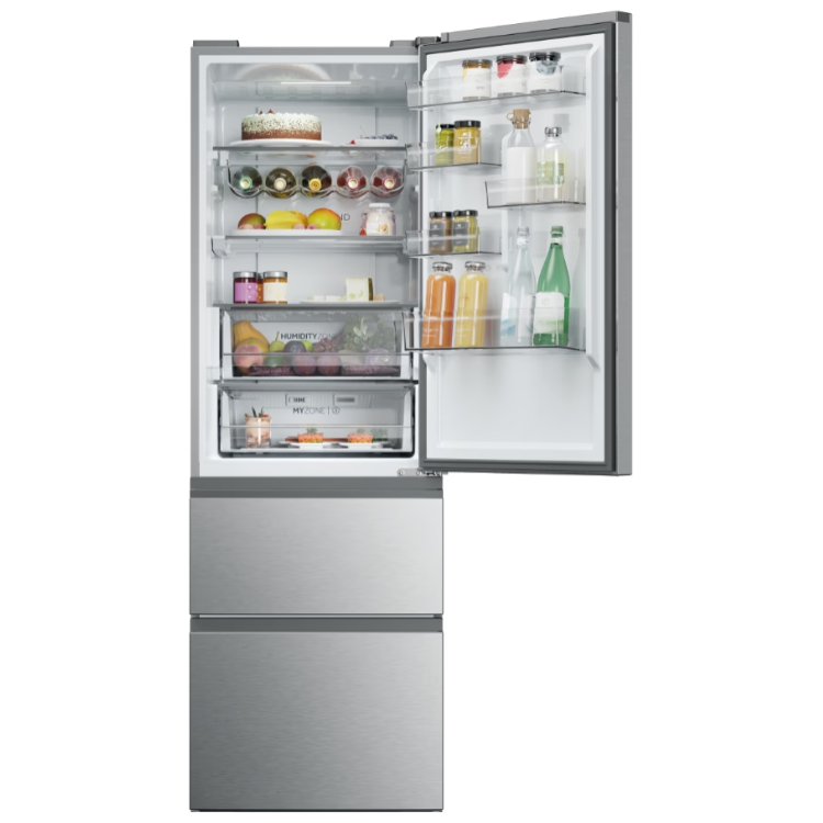 Kühl-Gefrier-Kombination Haier HTW5618CNMG 360L Inox