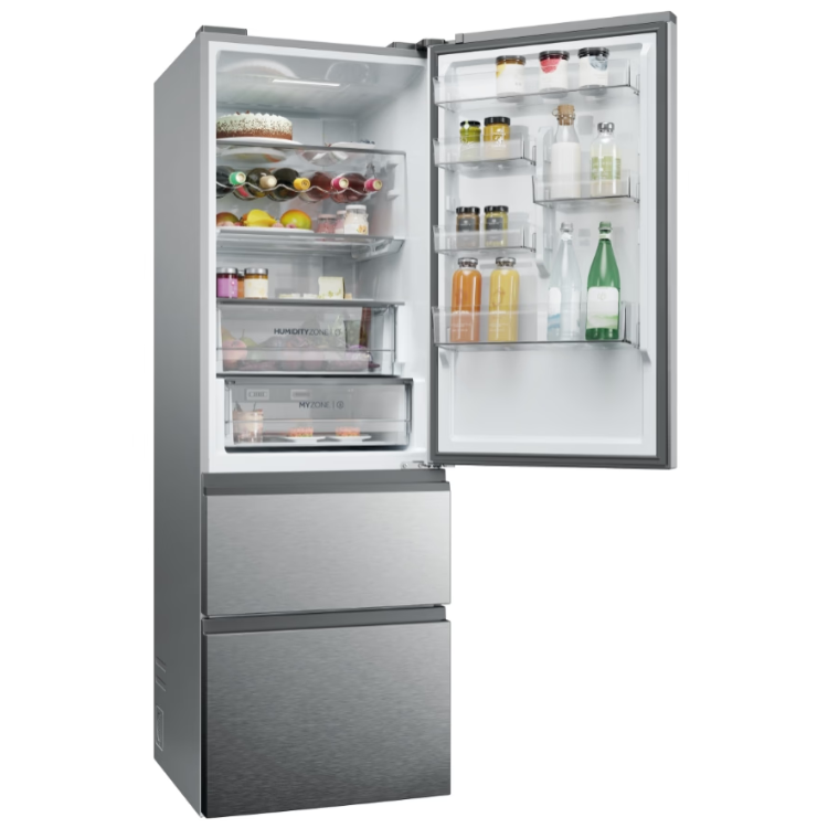 Kühl-Gefrier-Kombination Haier HTW5618CNMG 360L Inox