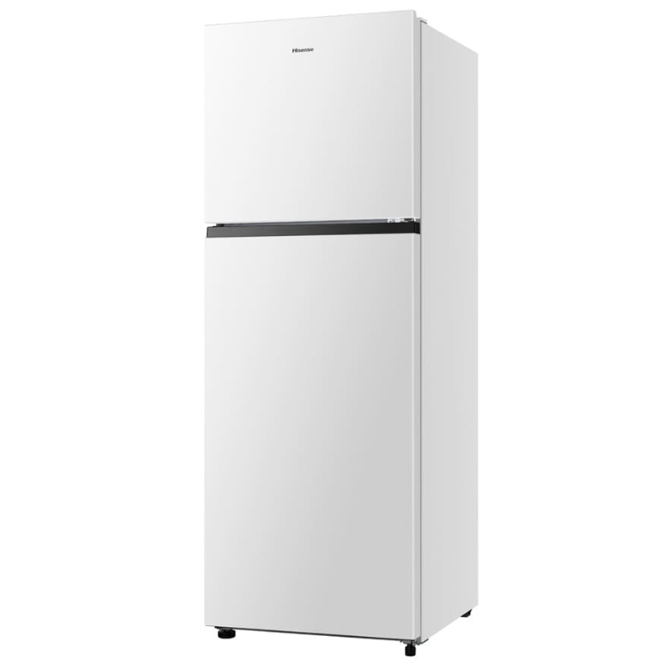 Hisense white 2-door fridge, 325L, top freezer, sleek design
