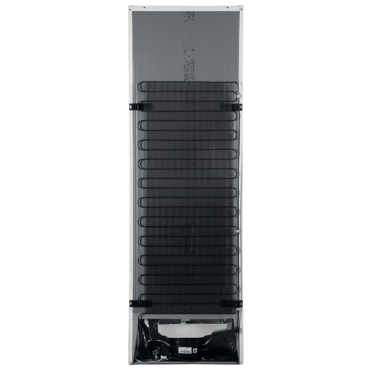 Frigorífico Whirlpool SW8AM2YWR2 364L Branco, vista traseira com detalhes de componentes internos e estrutura.