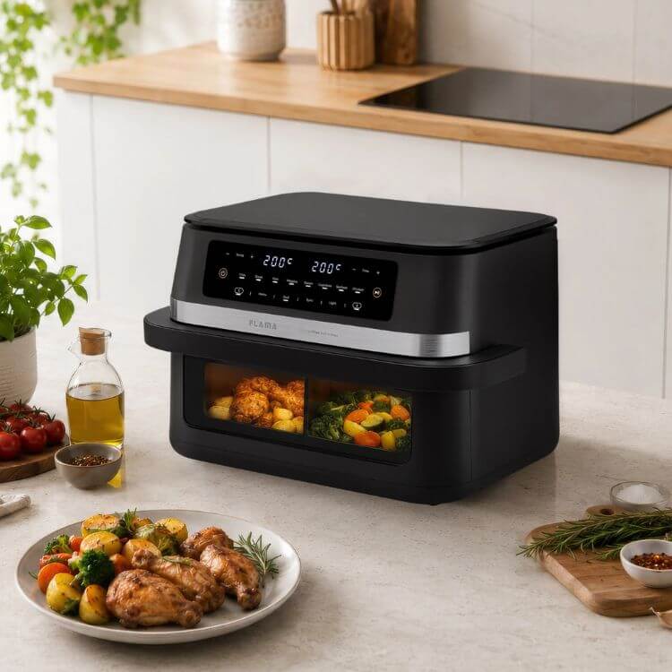 Fritadeira Air Fryer Flama 674FL Ceramic CrisperPlate Flex XXL 12L 2950W