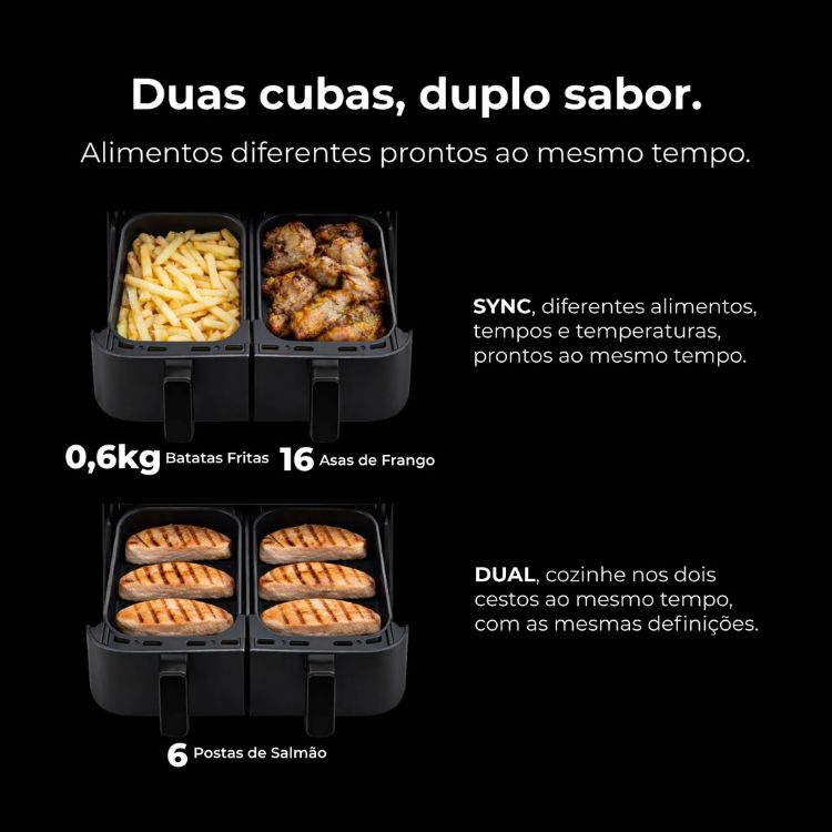Fritadeira Flama Air Fryer 671FL 11L 3040W Preto