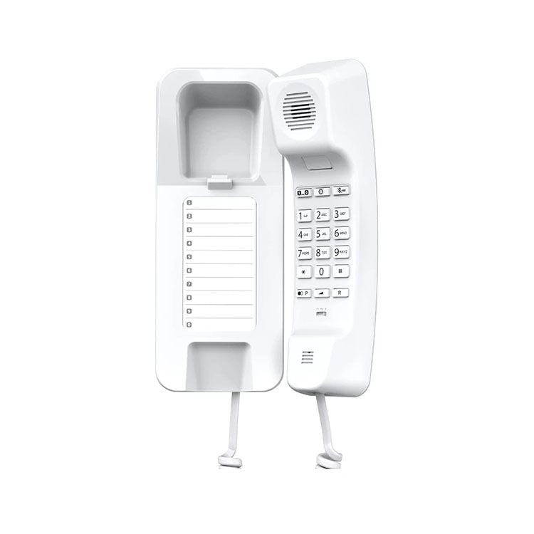 Telefone Gigaset Desk 200 Branco, com teclado e auscultador.