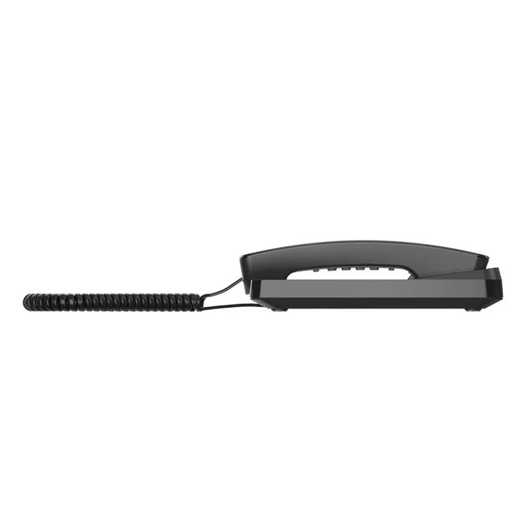 Telefone Gigaset Desk 200 preto, com cabo e auscultador.
