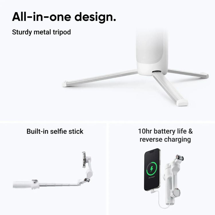 Estabilizador Gimbal Insta360 Flow 2 Standard Bundle Cinzento