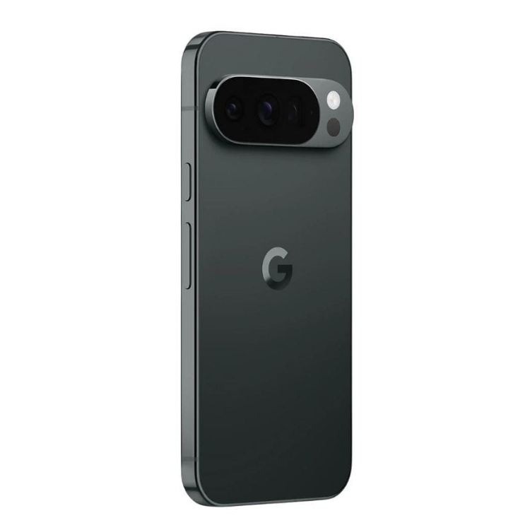 Google Pixel 10 Pro, smartphone preto, câmara tripla, logotipo G, 6.3 polegadas.