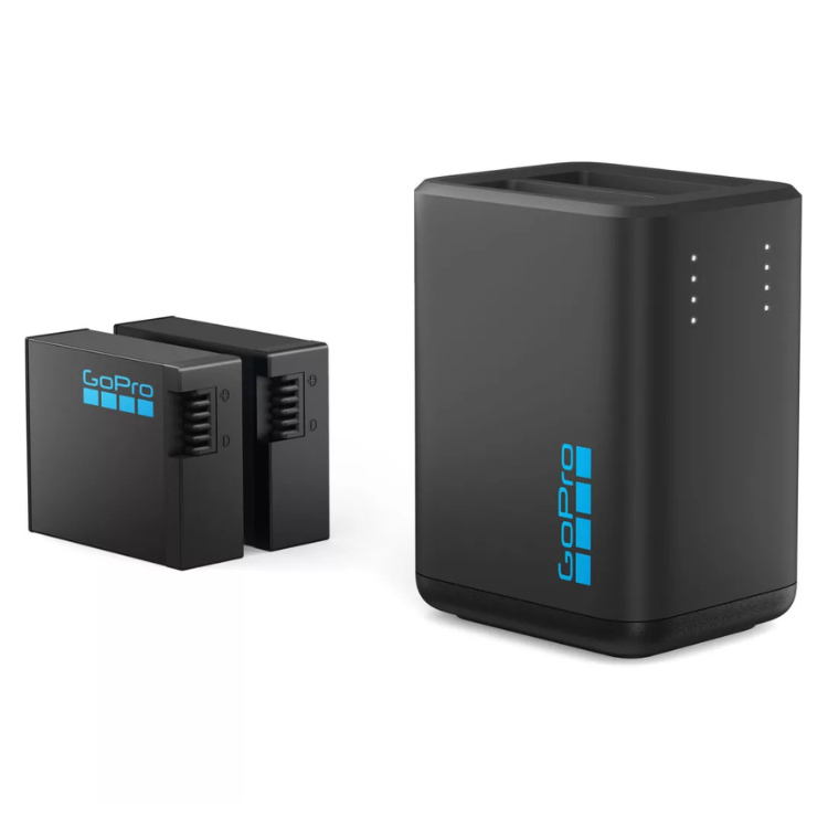 Conjunto Carregador GoPro Dual Charger + 2 Baterias Enduro p/ HERO 13