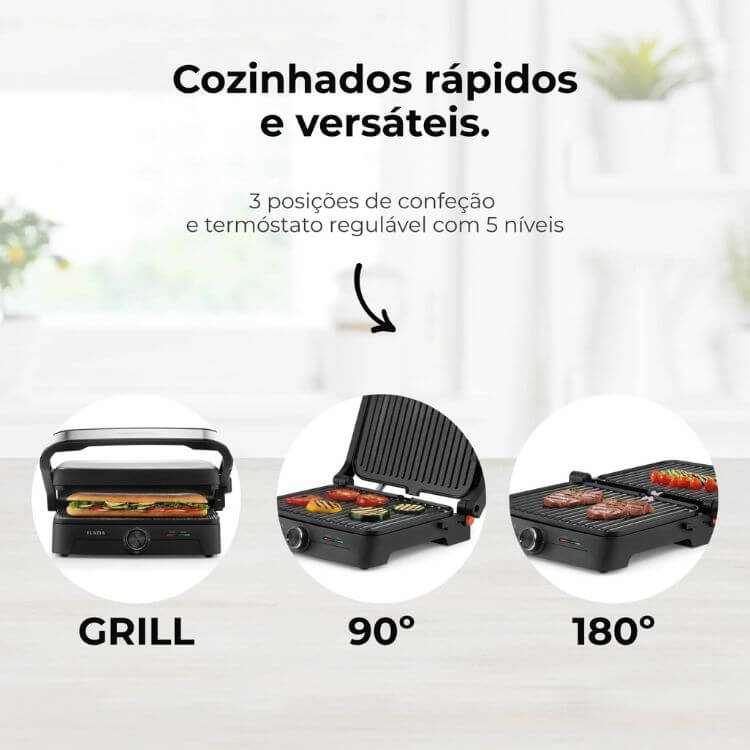 Grelhador Flama Placas HeatPro 4522FL 2000W