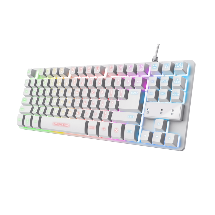 Teclado Gaming Trust GXT833W Thado RGB Branco