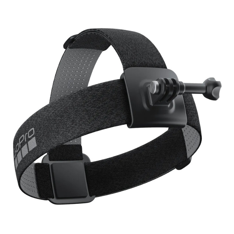 Black GoPro Head Strap 2.0 with adjustable buckle and mount.