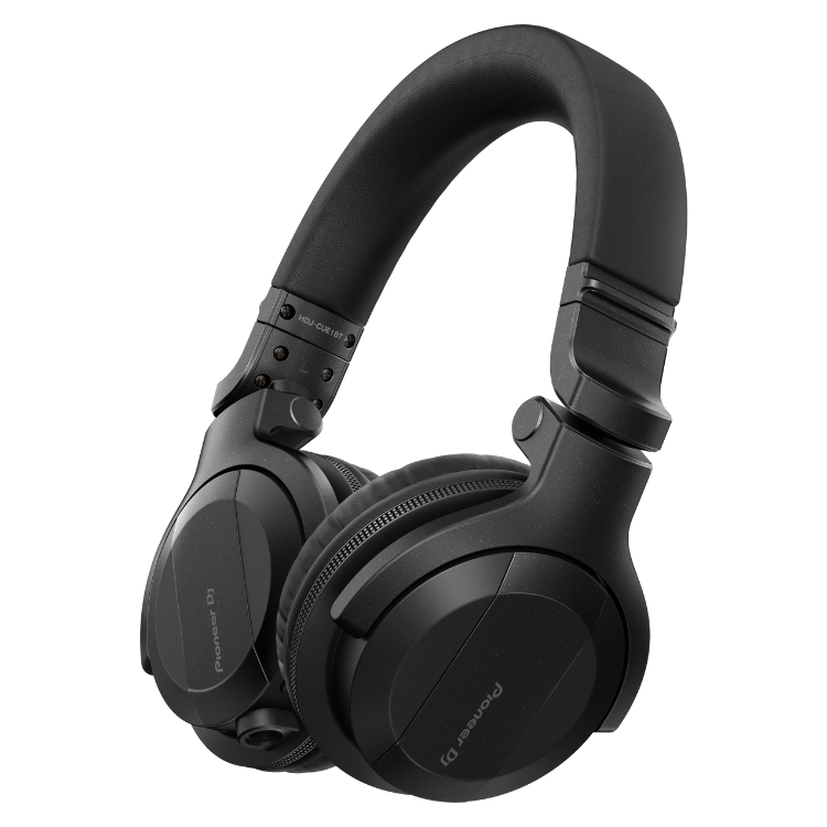 Black Pioneer DJ HDJ-CUE1BT headphones with adjustable headband
