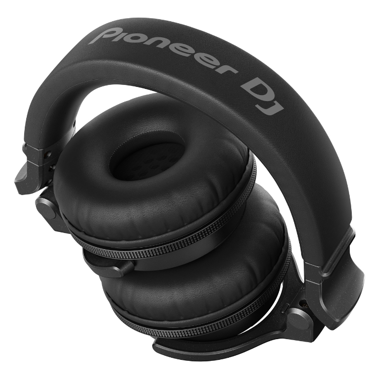 Black Pioneer DJ HDJ-CUE1BT headphones with grey branding.