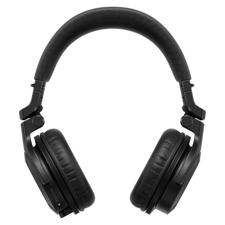 Black Pioneer DJ HDJ-CUE1BT headphones, wireless, foldable ear cups.