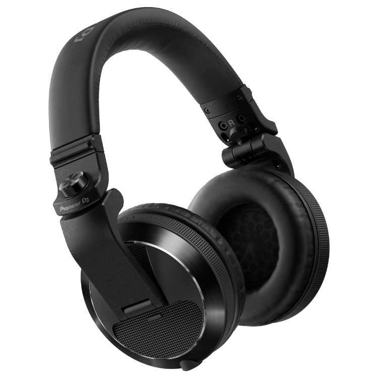 Black Pioneer DJ HDJ-X7-K headphones with adjustable headband and ear cushions.