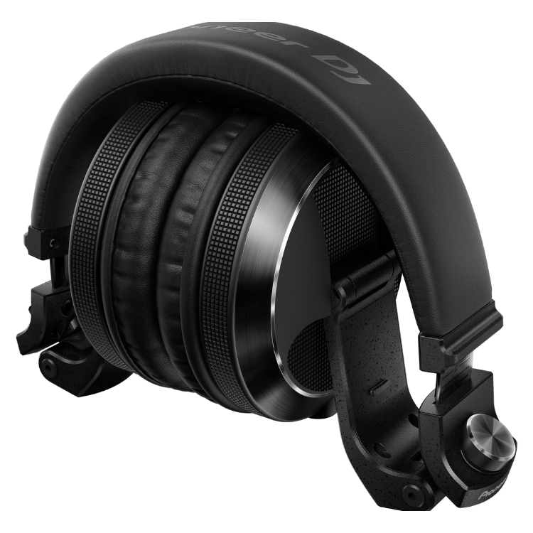 Black Pioneer DJ HDJ-X7 headphones, foldable DJ headphones with silver accents.