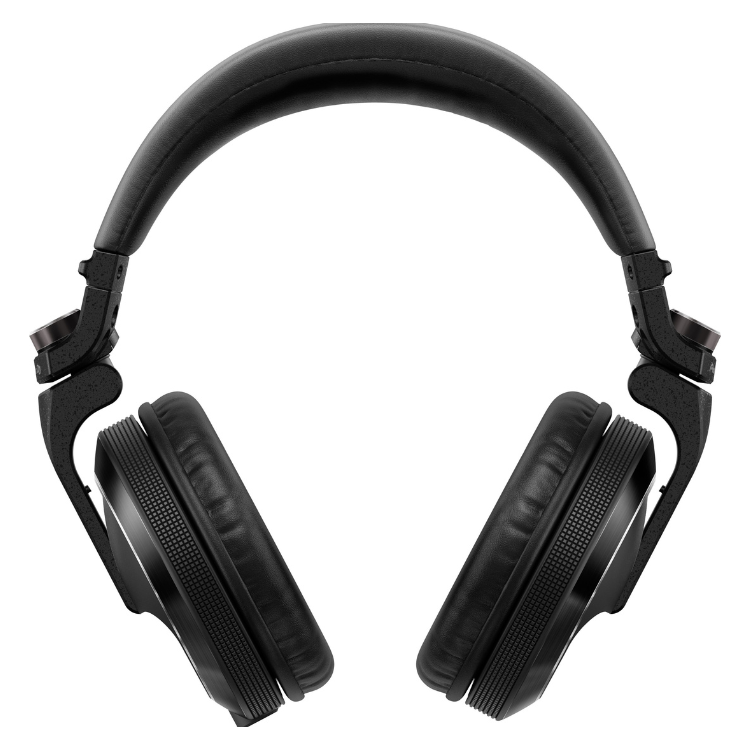 Black Pioneer DJ HDJ-X7-K headphones with cushioned ear cups and adjustable headband.