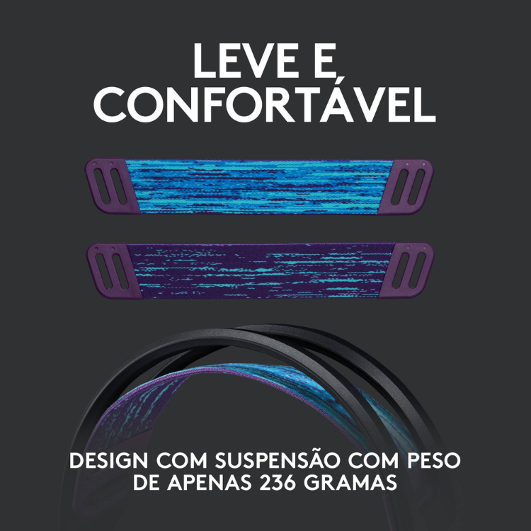 Logitech G535 Lightspeed wireless gaming headset, black with blue accents.