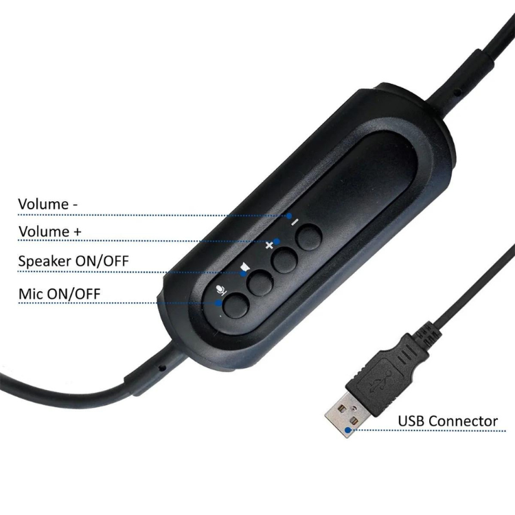Ewent USB-Headset mit Mikrofon