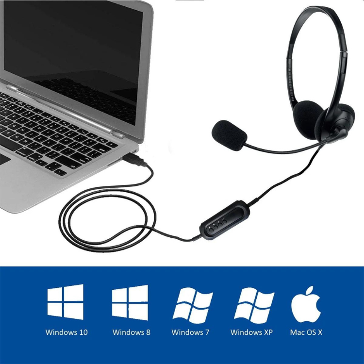 Ewent USB-Headset mit Mikrofon
