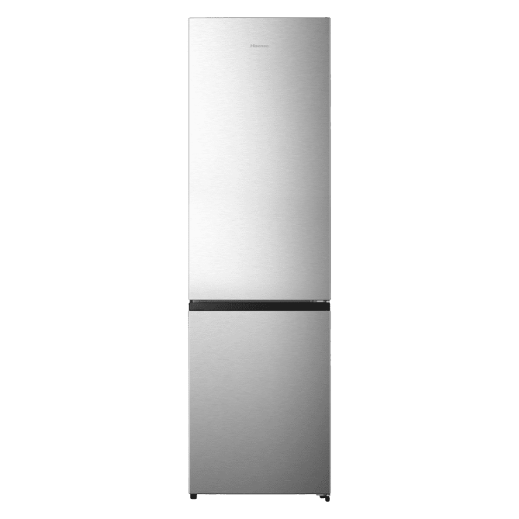 Hisense inox combined fridge 336L two-door silver finish