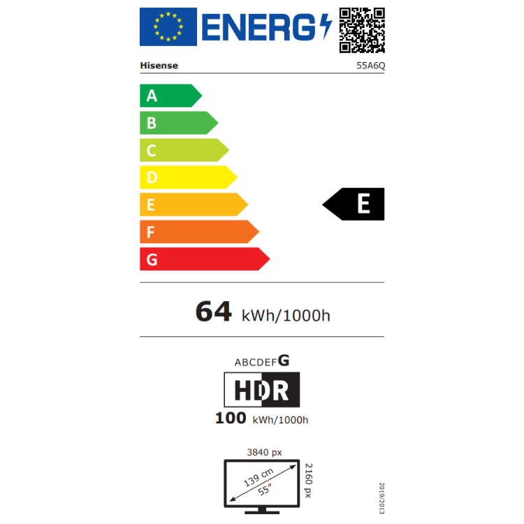 Televisão Hisense A6Q (2025) Smart TV 4K LED 55"