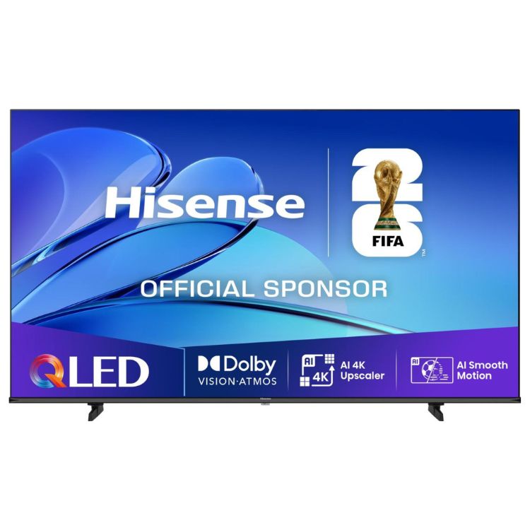 Televisão Hisense E7Q Smart TV 4K QLED 50" com Dolby Vision Atmos e AI Upscaler.