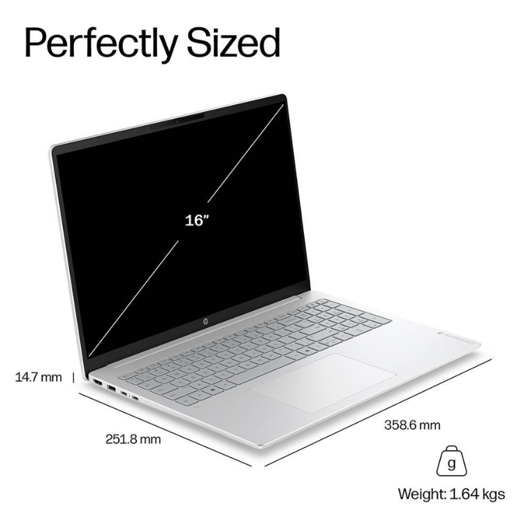 Portátil HP OmniBook 3 16-by0004npx 16" R5 16GB/512GB Prateado s/ Sistema Operativo