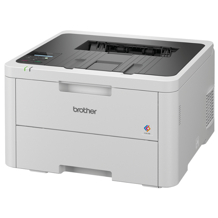 Brother HL-L3220CW color laser printer, white, with control panel and color logo.