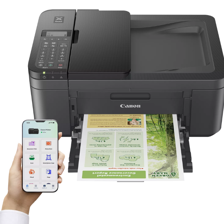 Impressora Multifunções Canon Pixma TR4755i Jato Tinta Cores Wi-Fi Duplex