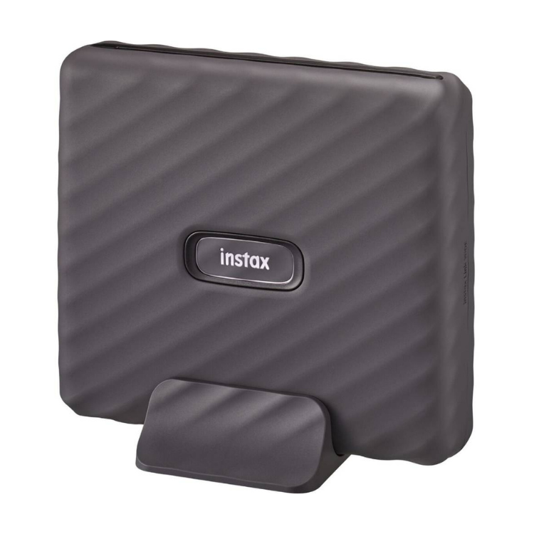 Fujifilm Instax Link Wide printer, gray, Instax logo on front.