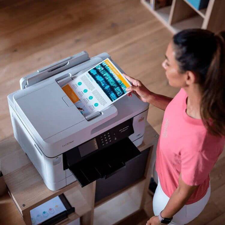 Impressora Multifunções Brother MFCJ-5740DW Jato de Tinta A3 Duplex Wi-Fi Fax