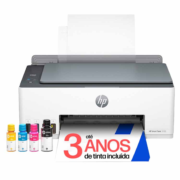 Impressora Multifunções HP Smart Tank 5105 Jato de Tinta Wi-Fi