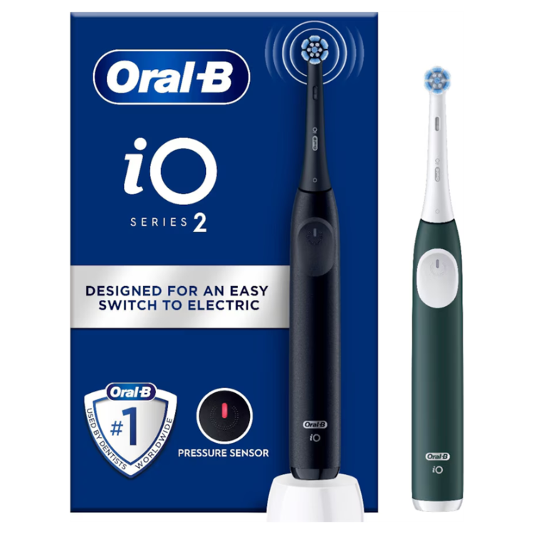 Escova de Dentes Elétrica Oral-B iO 2 Pack 2 Preto e Verde