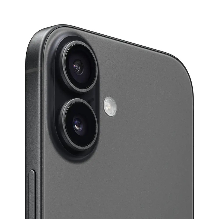 iPhone 17, parte traseira, preto, câmaras duplas.