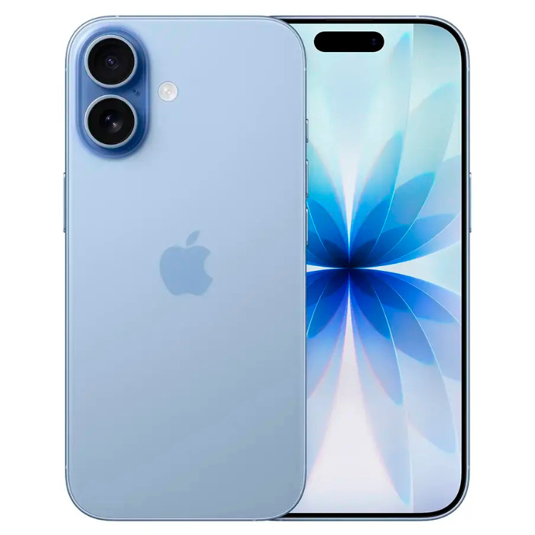 iPhone 17, 256GB, Azul, ecrã touchscreen, câmaras duplas, marca Apple.
