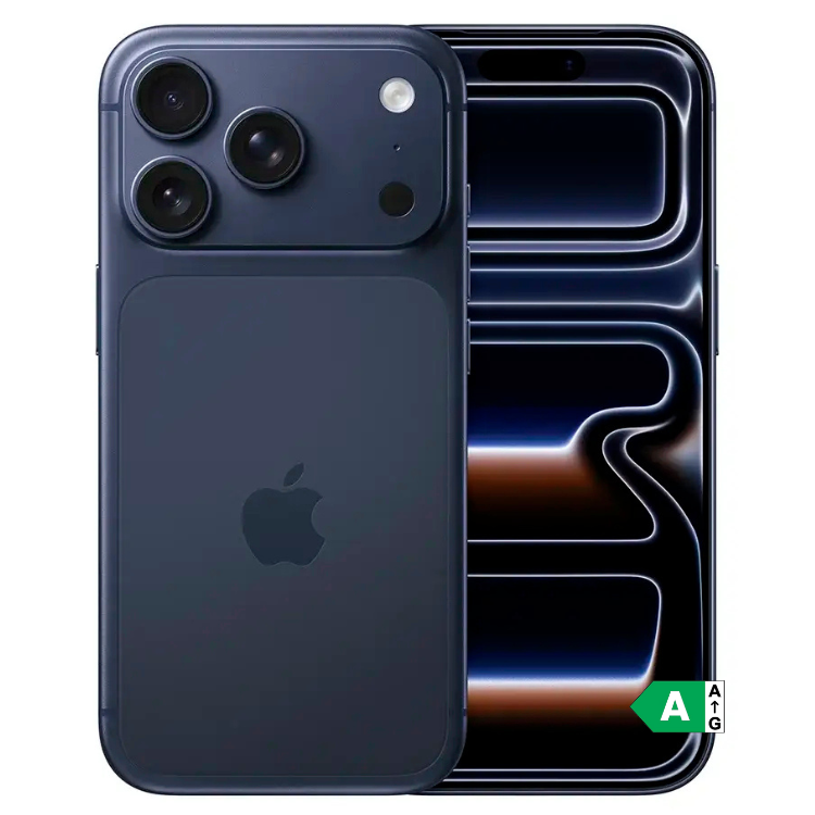 iPhone 17 Pro, 256GB, Azul, ecrã OLED, processador A19, câmaras triplas, bateria 4500mAh.